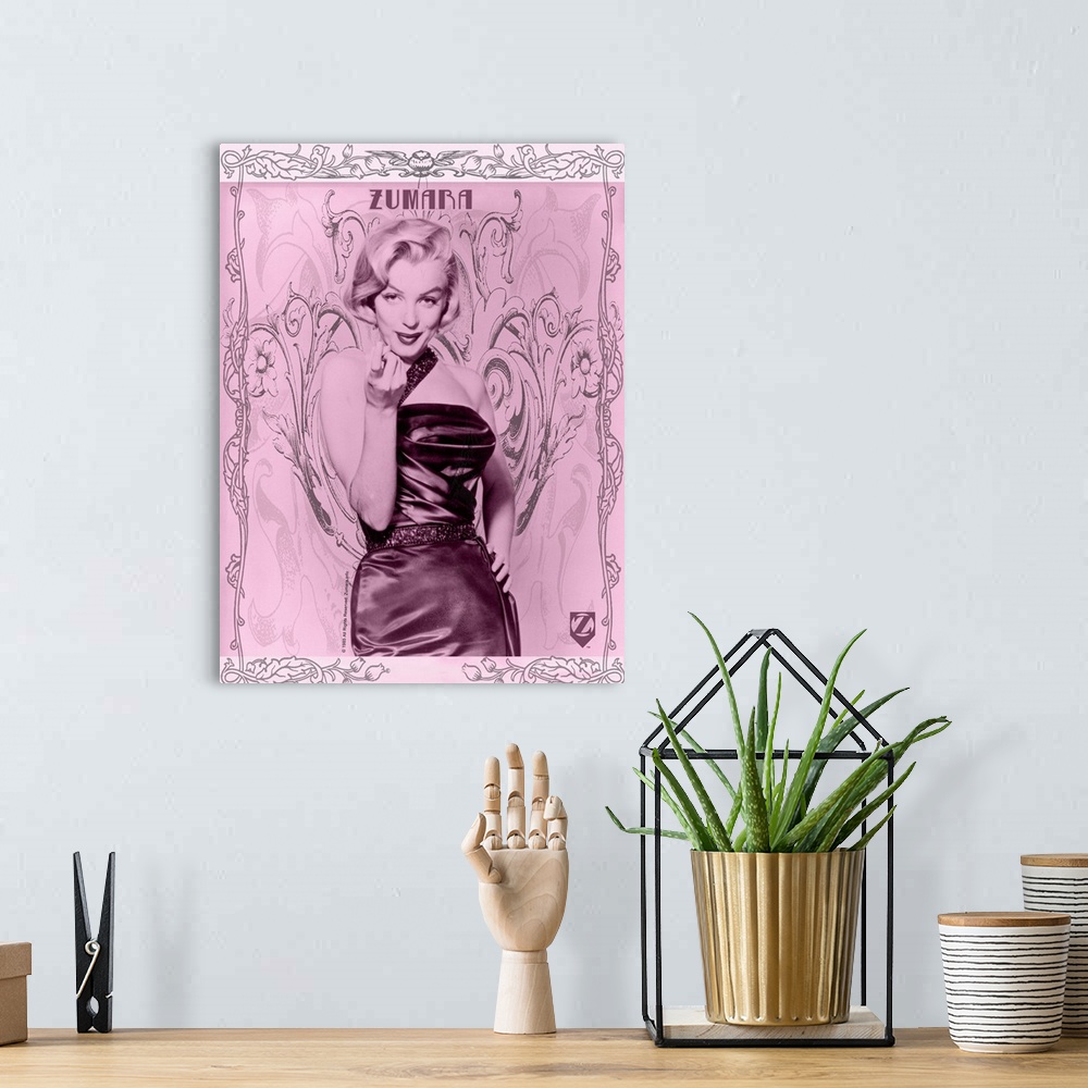 A bohemian room featuring Marilyn Monroe Come Here Pink