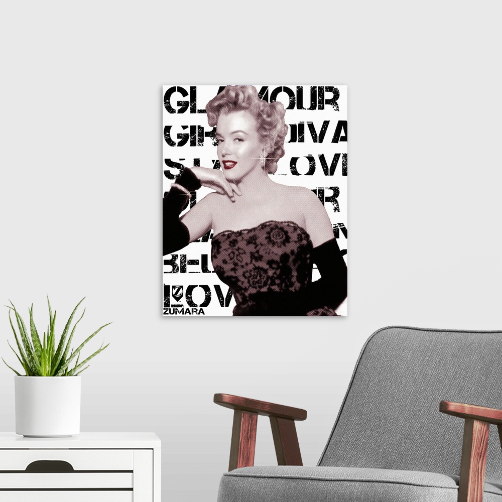 A modern room featuring Marilyn Monroe Glamour