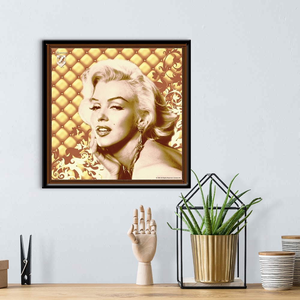 A bohemian room featuring Marilyn Monroe Padded Floral Chocolate