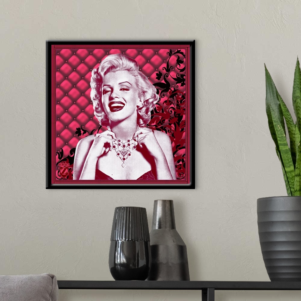 A modern room featuring Marilyn Monroe Padded Floral MAva Gardnerenta