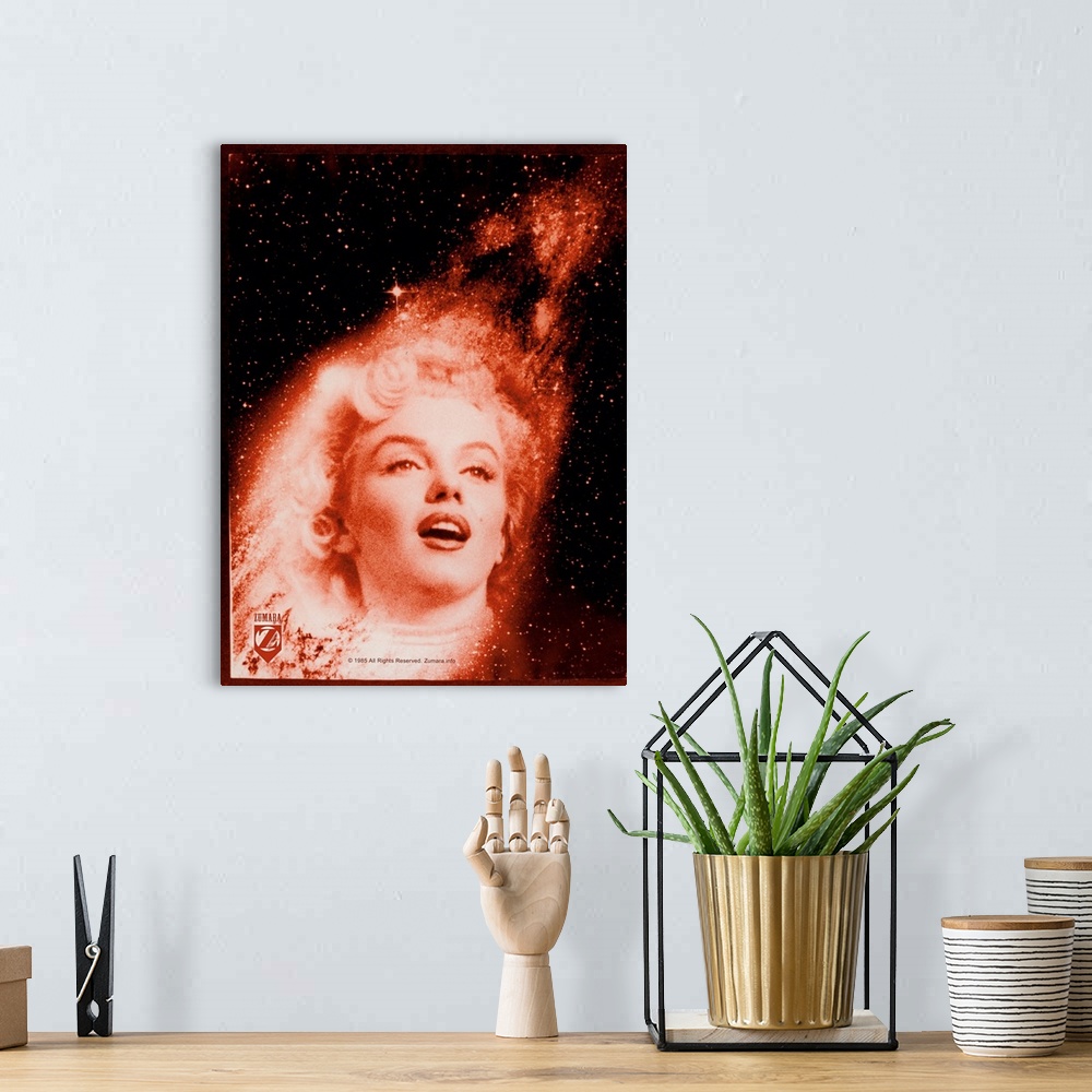 A bohemian room featuring Marilyn Monroe Red Night Sky