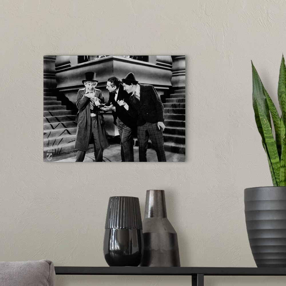 A modern room featuring Marx Brothers B&W Animal Crackers 3