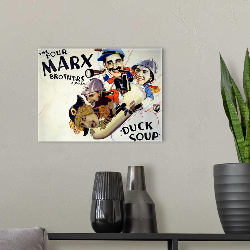 A modern room featuring Marx Brothers Duck Soup 2