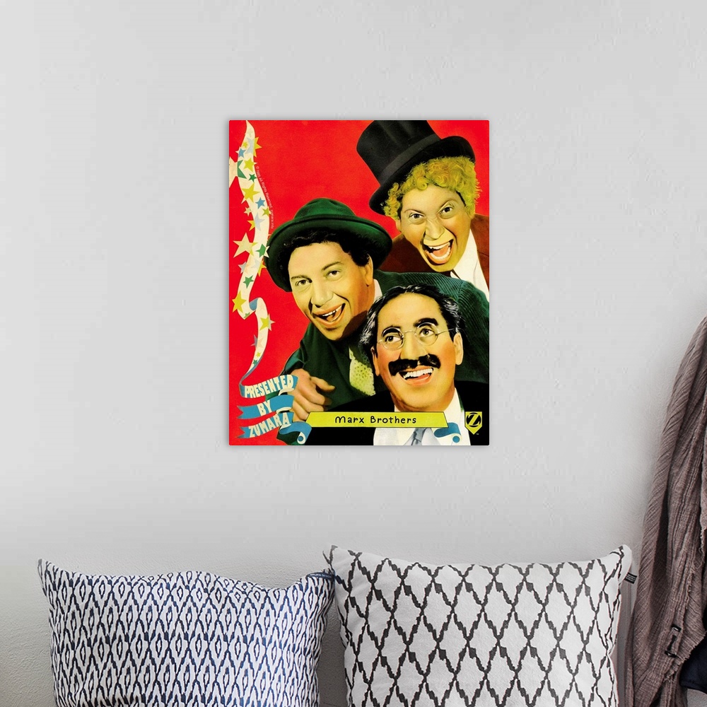 A bohemian room featuring Marx Brothers Red
