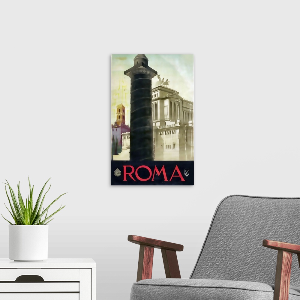 A modern room featuring Roma