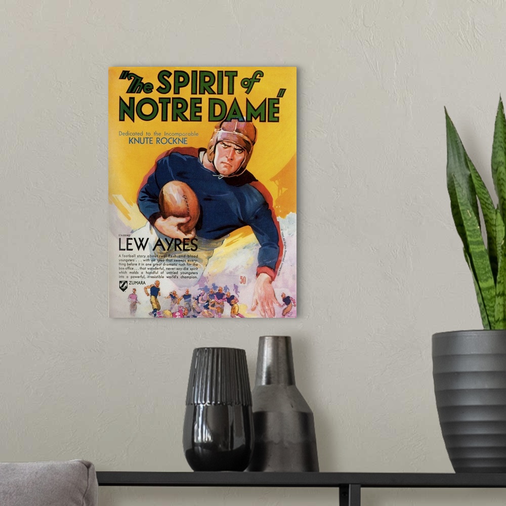 A modern room featuring Spirit of Notre Dame