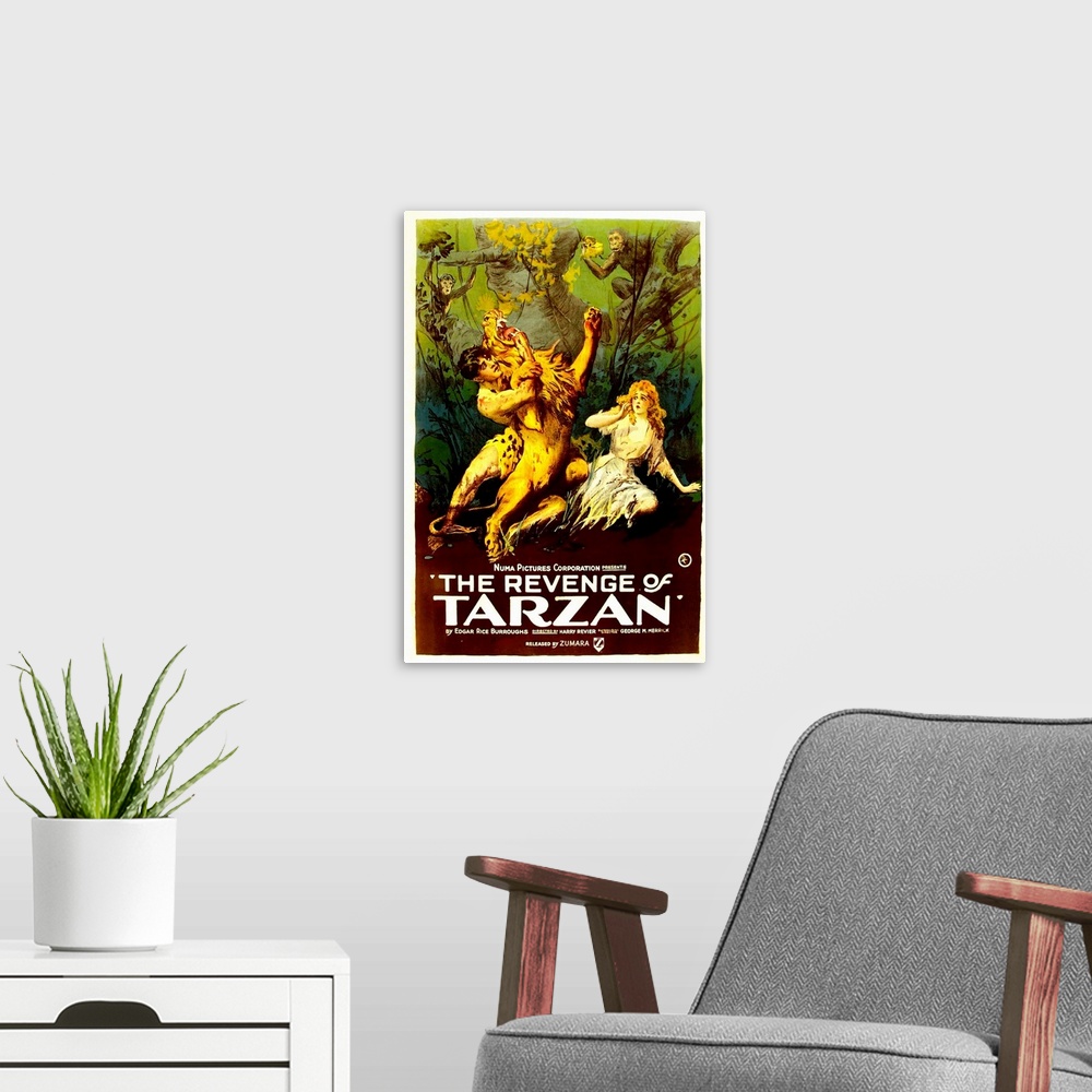 A modern room featuring The Revenge Of Tarzan