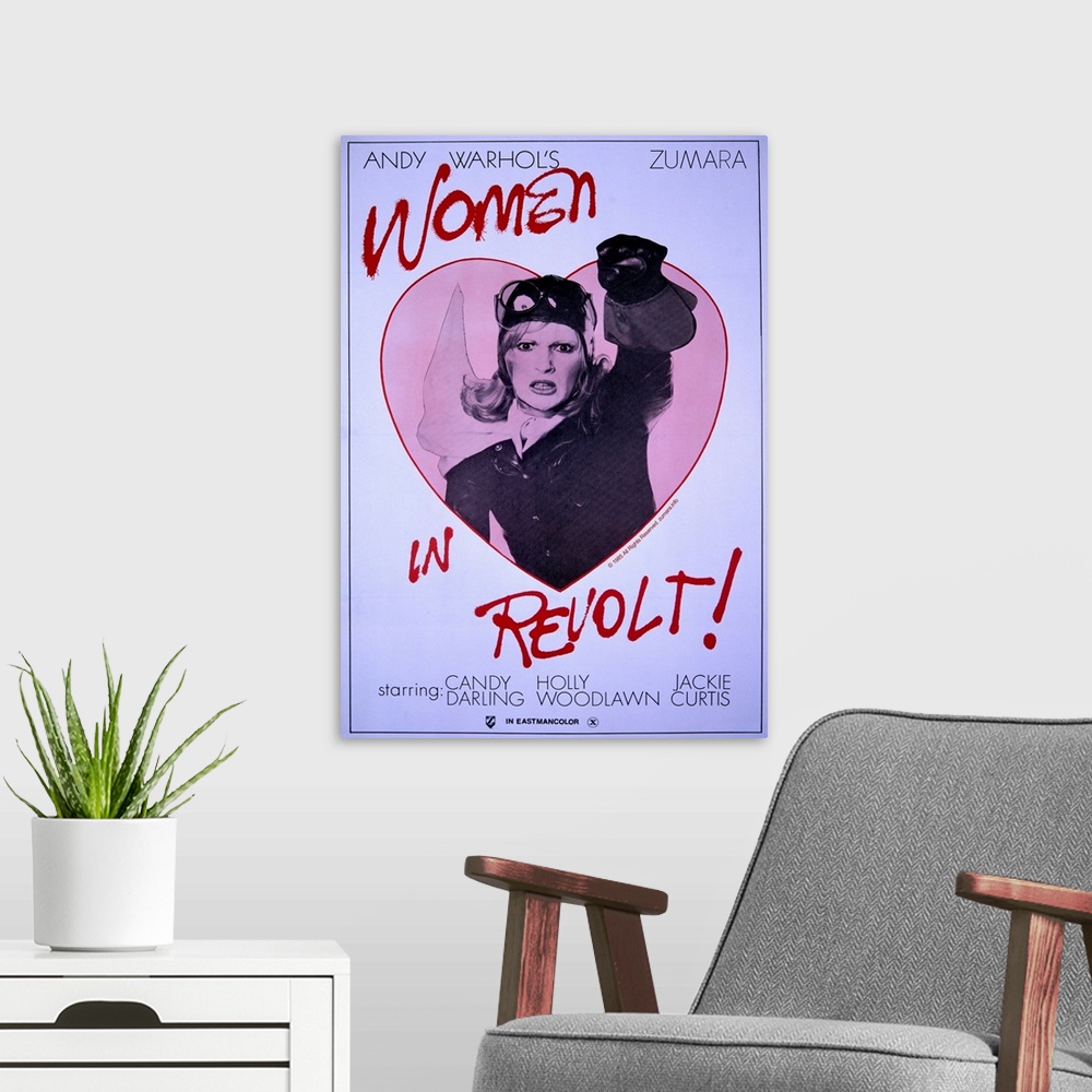 A modern room featuring Women In Revolt