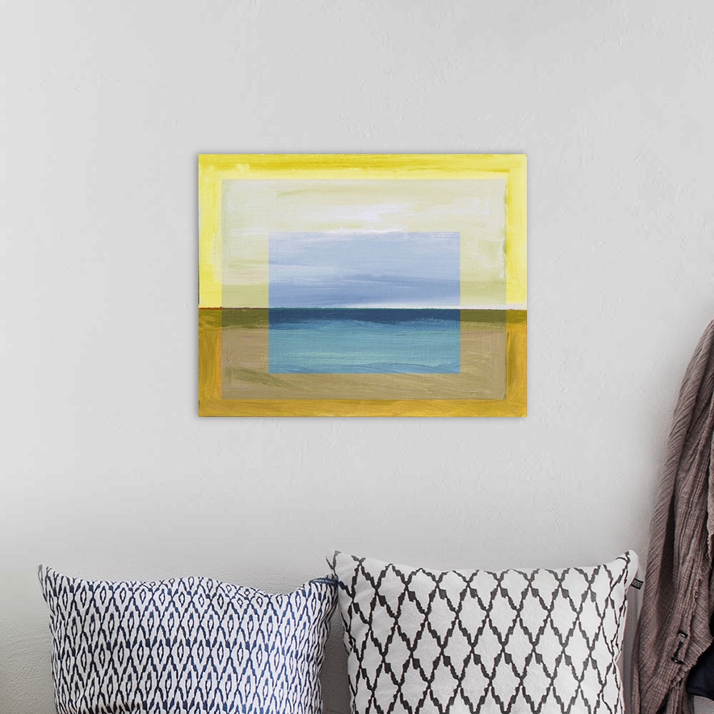 A bohemian room featuring Abstract To The Sea