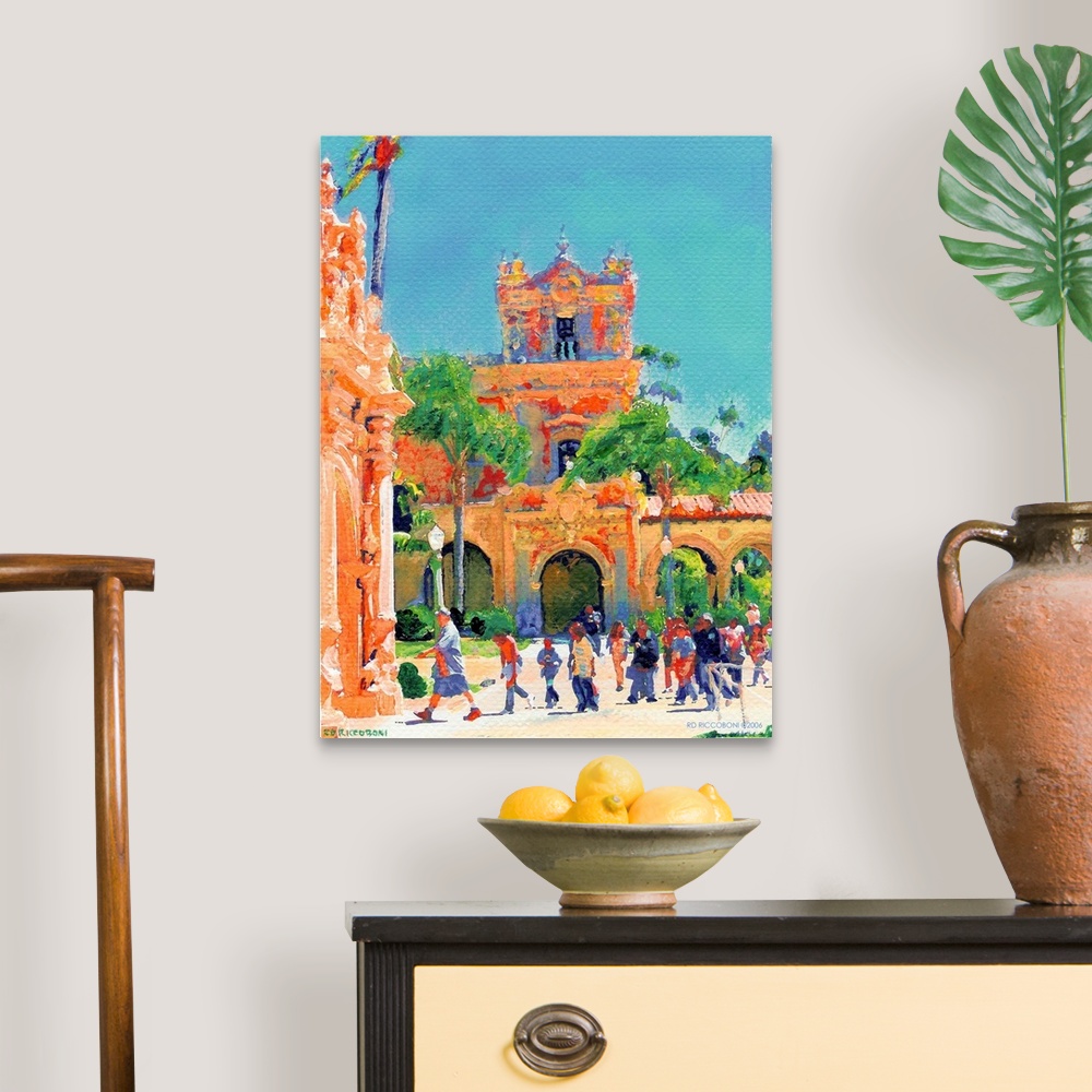 A traditional room featuring Field Trip, painting by american artist RD Riccoboni takes place in San Diego California Balboa P...