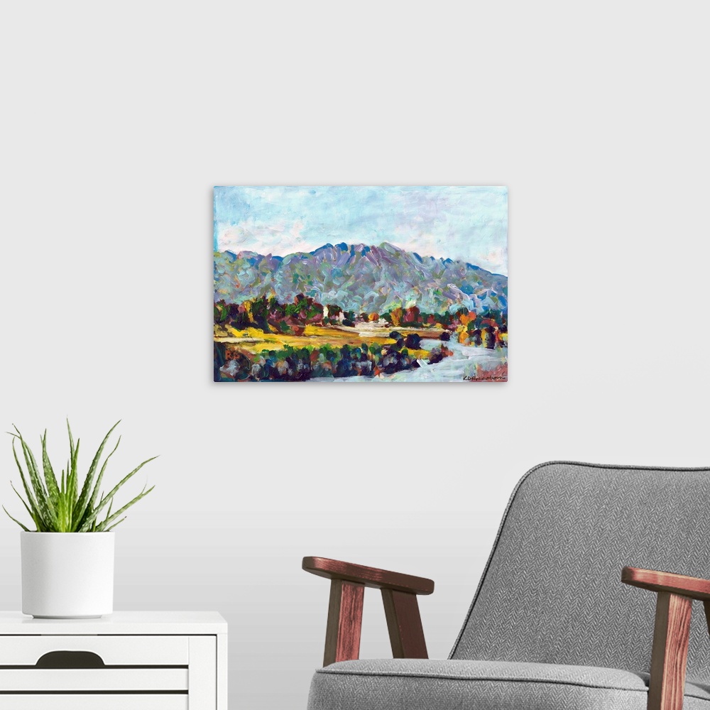 A modern room featuring Picture of Mount San Jacinto, Palm Springs, California rises approximately 10,700 feet (3,300 m) ...
