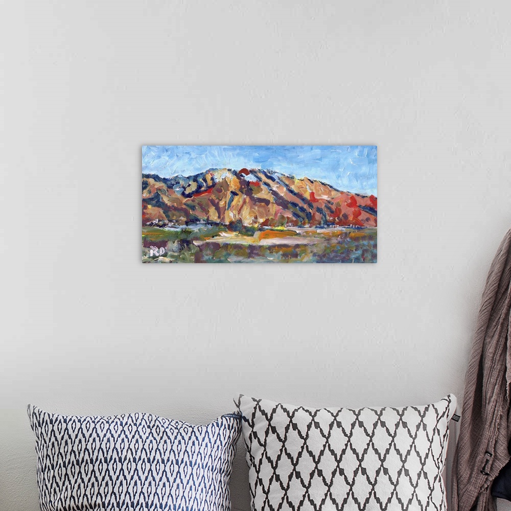 A bohemian room featuring Landscape painting of a Summer day at Mt. San Jacinto, Palm Springs, California
