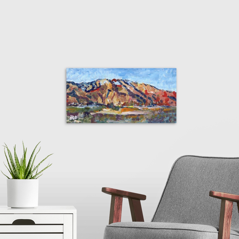 A modern room featuring Landscape painting of a Summer day at Mt. San Jacinto, Palm Springs, California