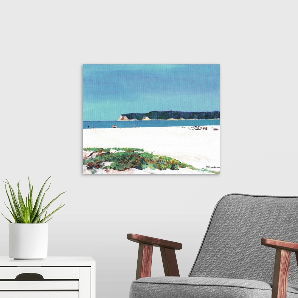 A modern room featuring View of Point Loma San Diego by RD Riccoboni.  View across the Pacific from Coronado, California ...