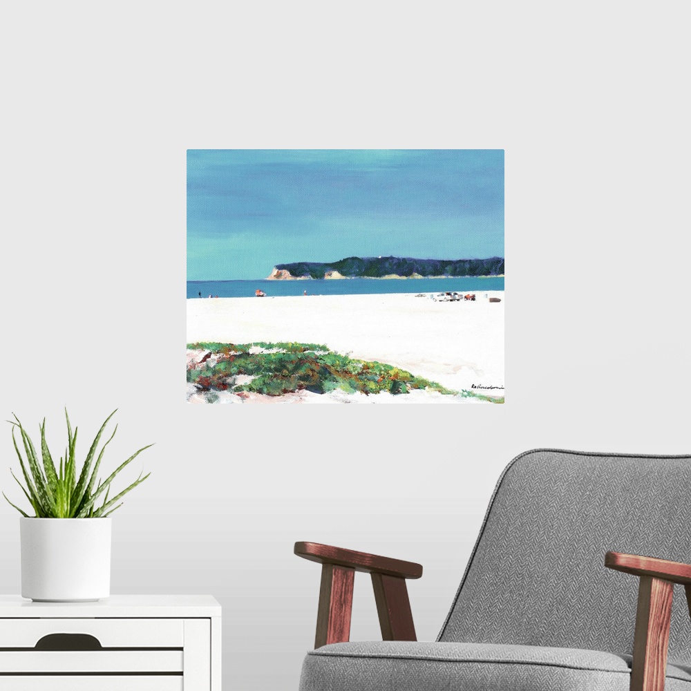 A modern room featuring View of Point Loma San Diego by RD Riccoboni.  View across the Pacific from Coronado, California ...