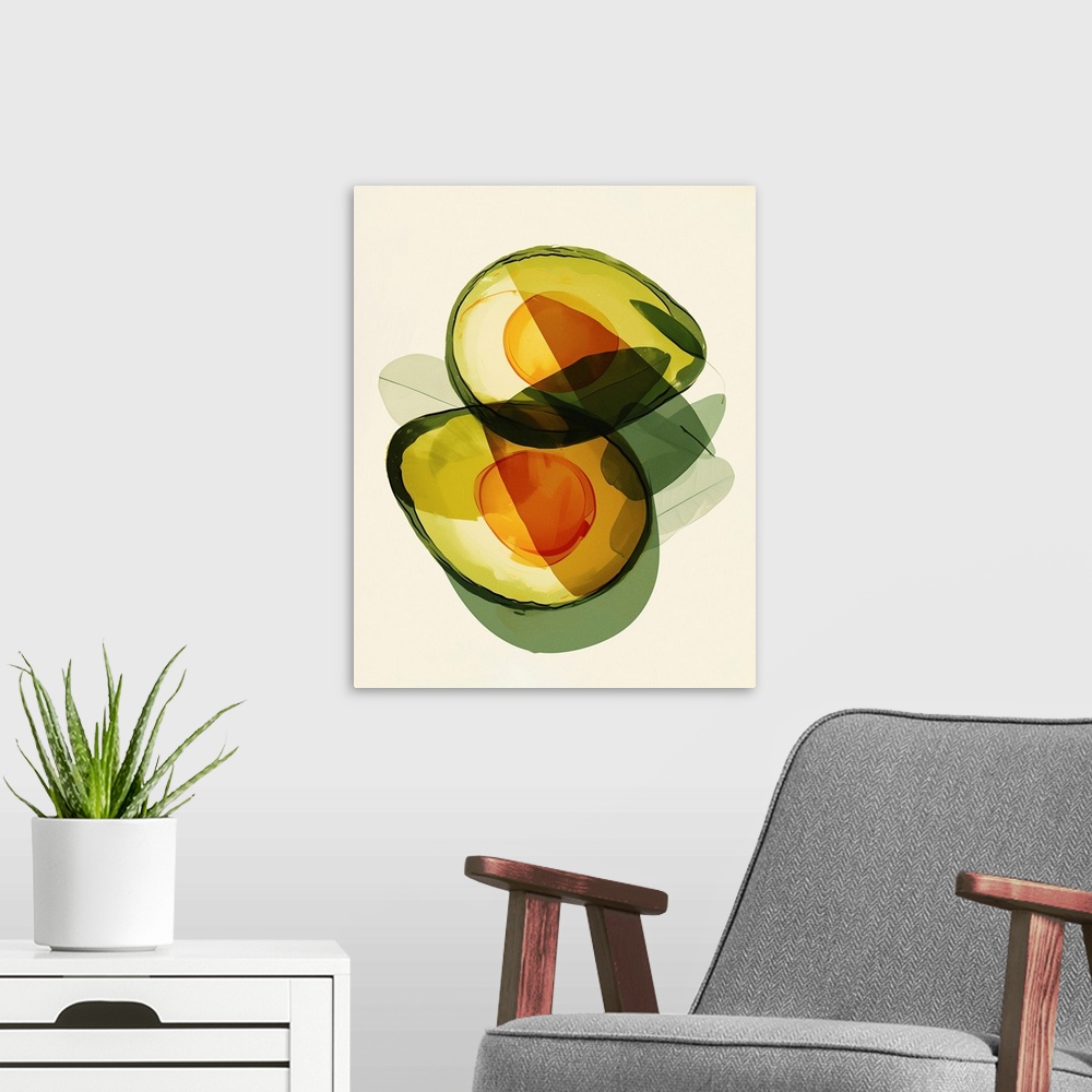 A modern room featuring Abstracted Avocado