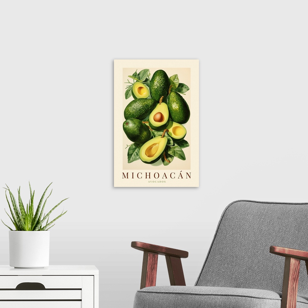 A modern room featuring Abundance Of Avocadoes