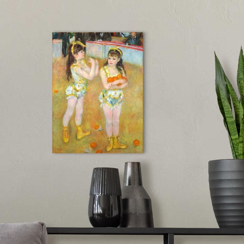 A modern room featuring The two little circus girls in this painting are Francisca and Angelina Wartenberg, who performed...