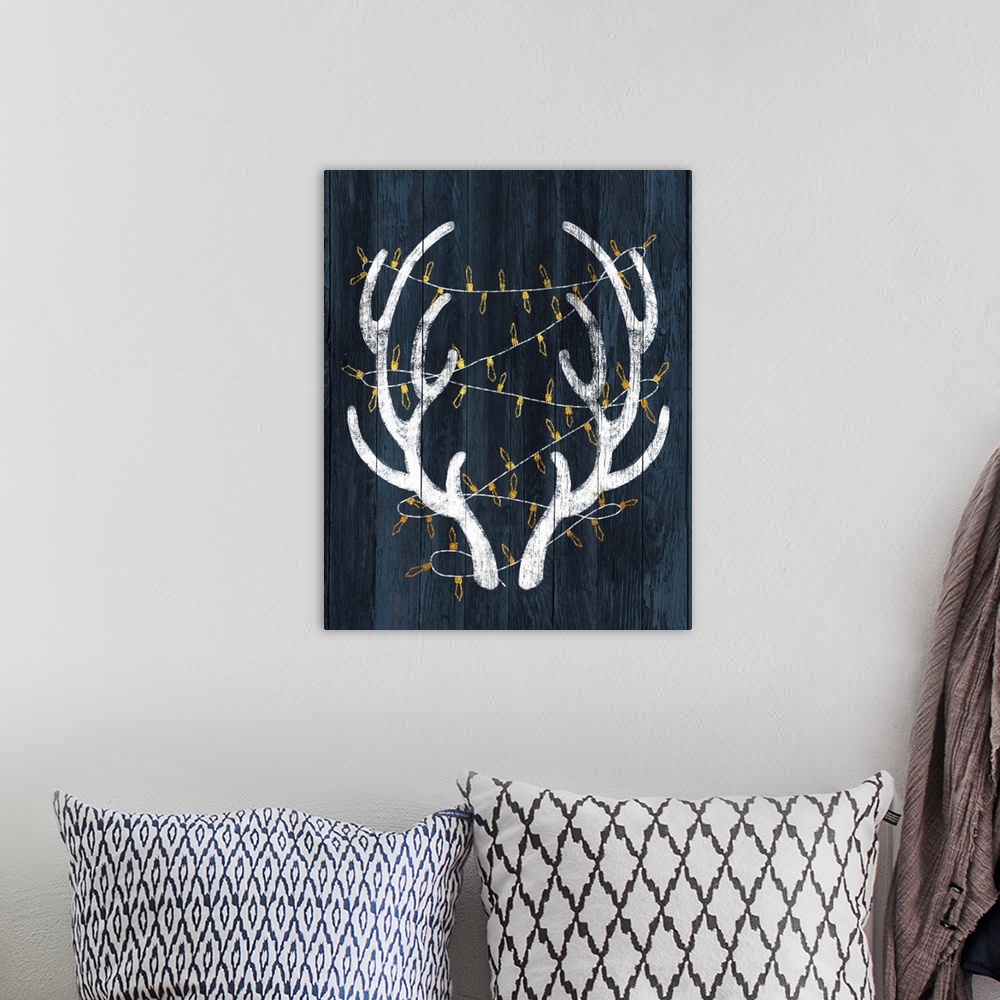 A bohemian room featuring Antlers & Lights