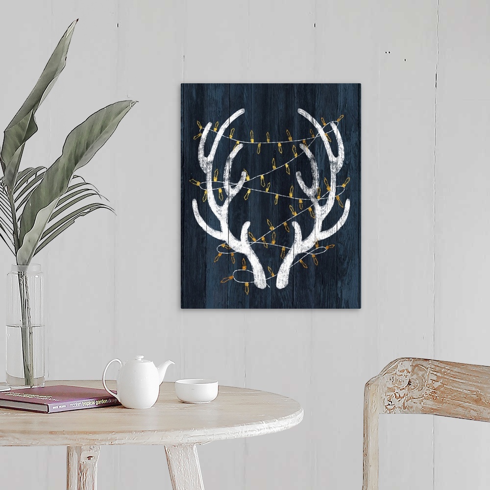 A farmhouse room featuring Antlers & Lights