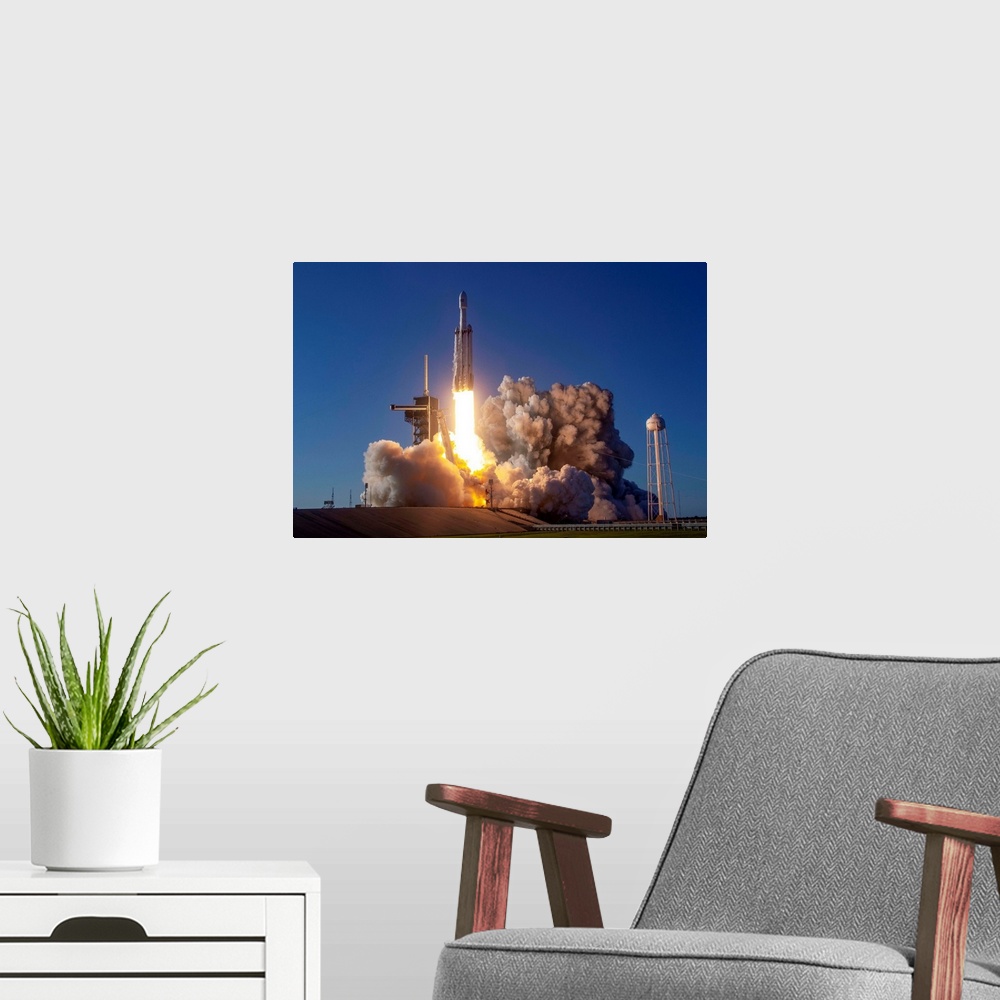 A modern room featuring Arabsat-6A Mission. On Thursday, April 11 at 6:35 p.m. EDT, Falcon Heavy launched the Arabsat-6A ...