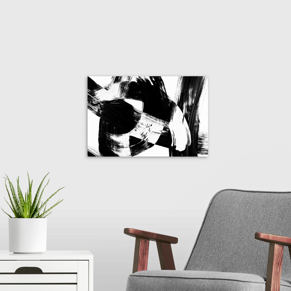 A modern room featuring Black and White Ohs