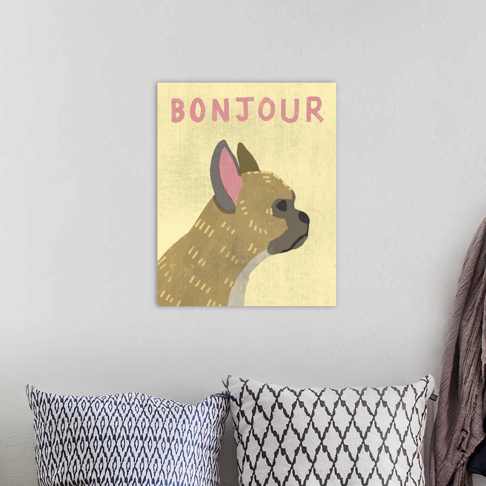 A bohemian room featuring Bonjour