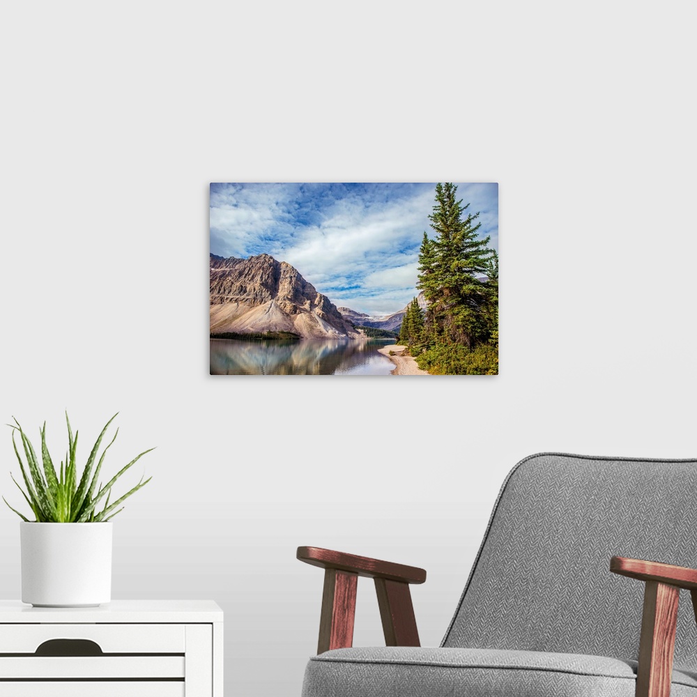 A modern room featuring Bow Lake in Banff National Park, Alberta, Canada.