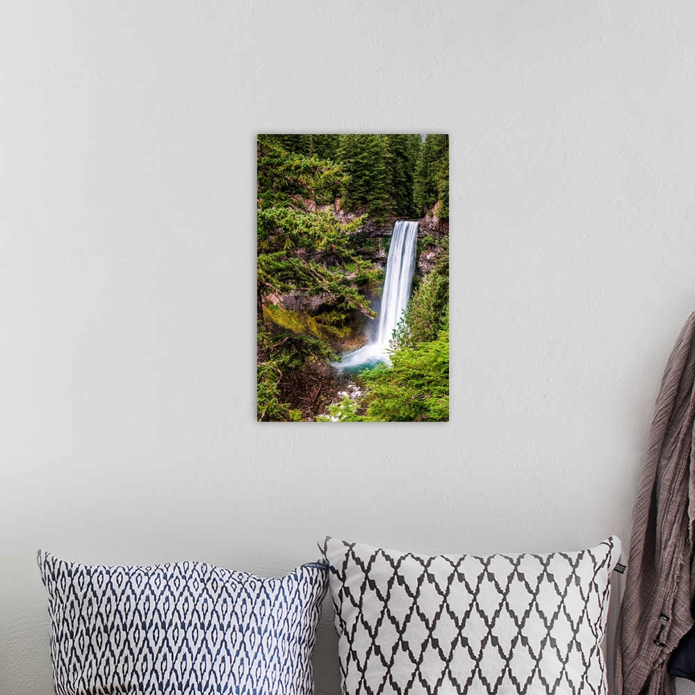 A bohemian room featuring Brandywine falls in Whistler, British Columbia, Canada.