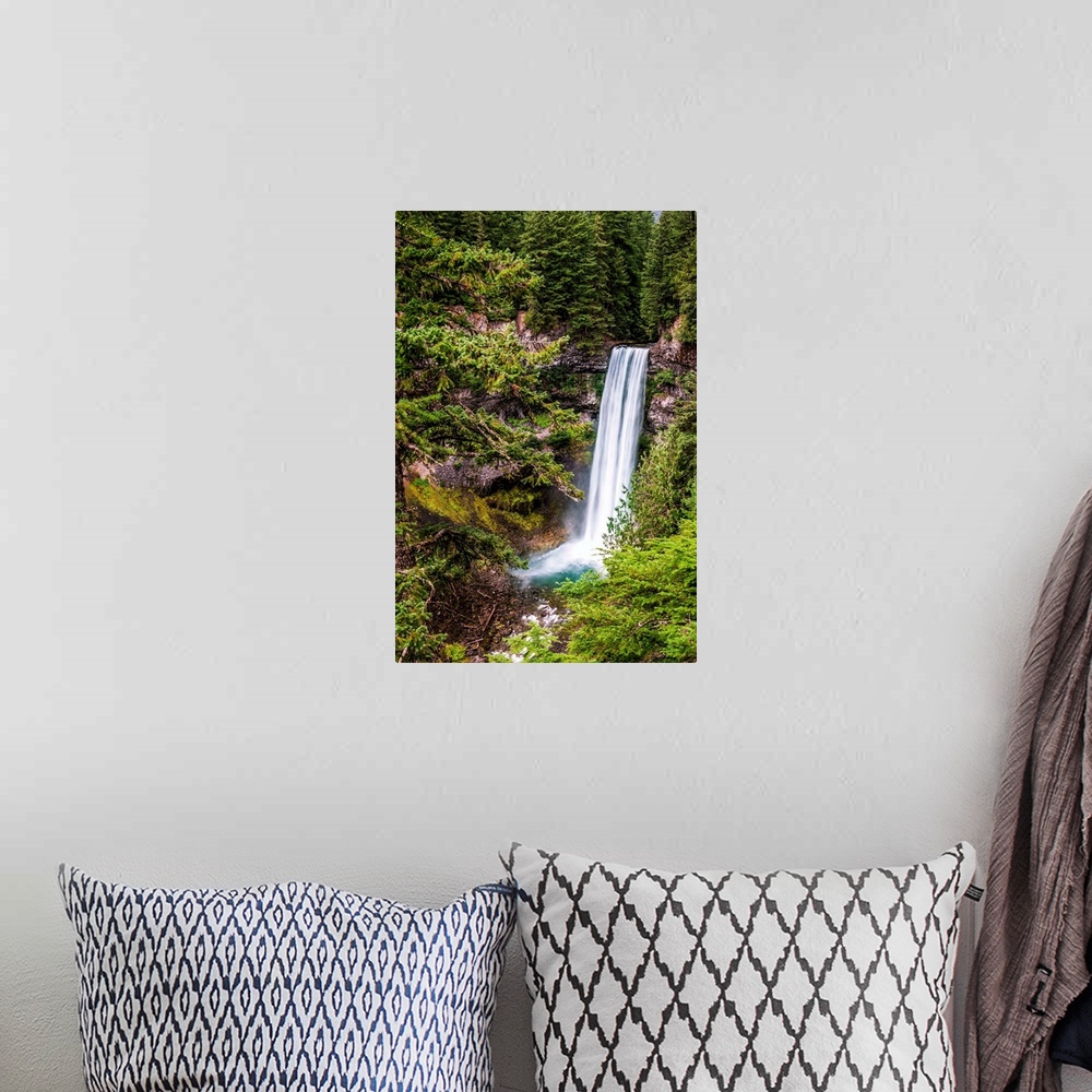 A bohemian room featuring Brandywine falls in Whistler, British Columbia, Canada.