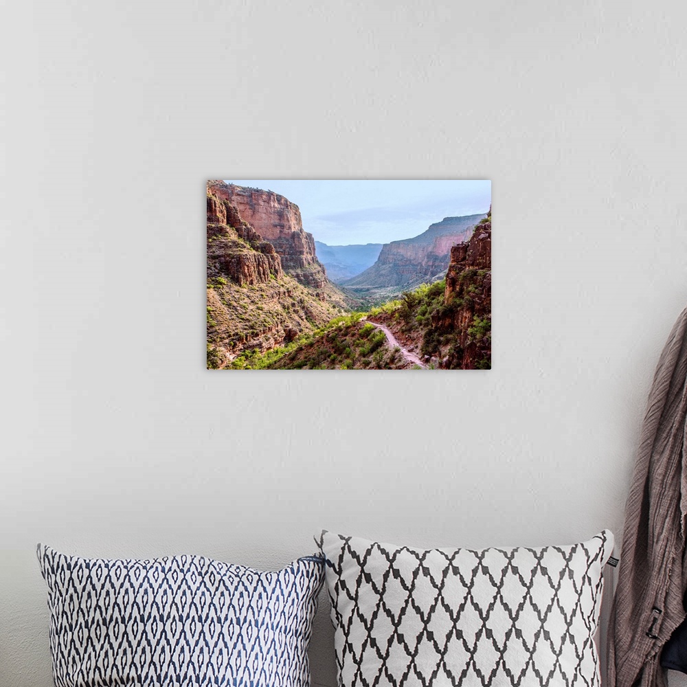 A bohemian room featuring Bright Angel Trail in Grand Canyon National Park, Arizona.