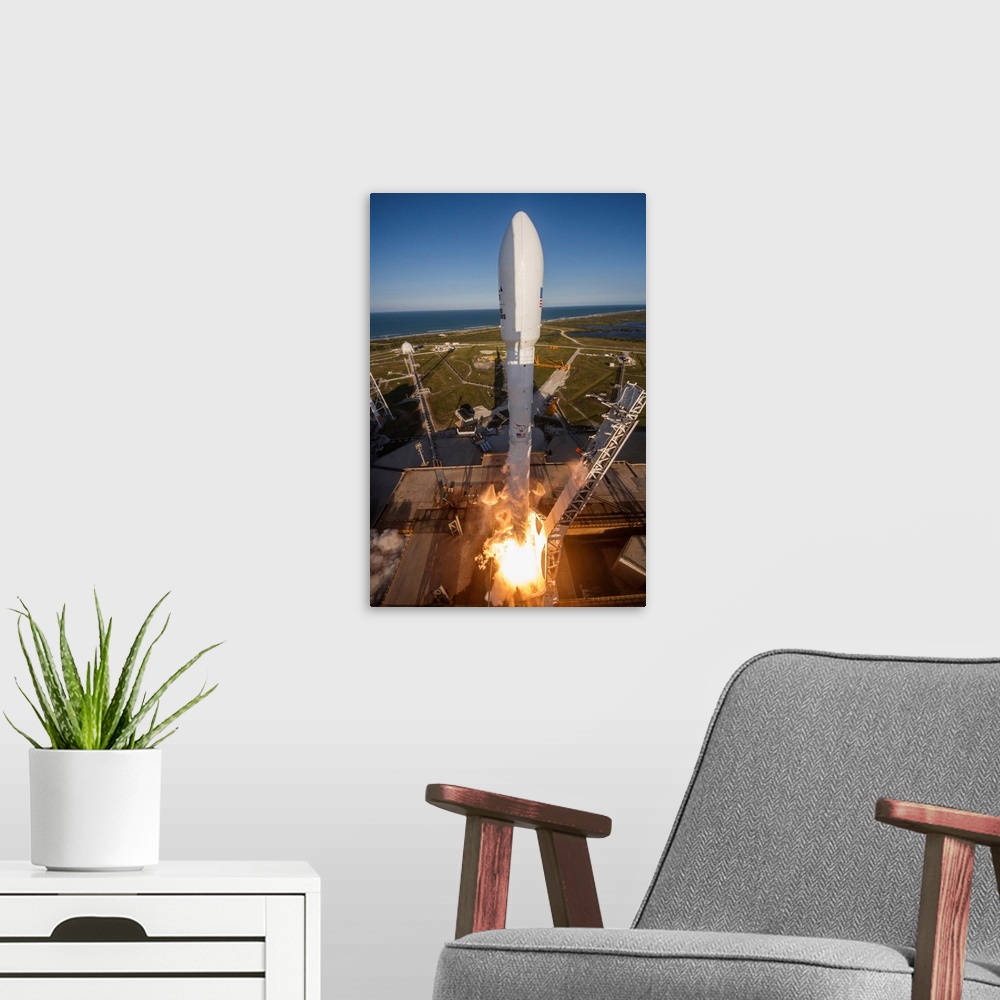A modern room featuring On June 23, 2017, SpaceX's Falcon 9 rocket successfully launched the BulgariaSat-1 satellite into...
