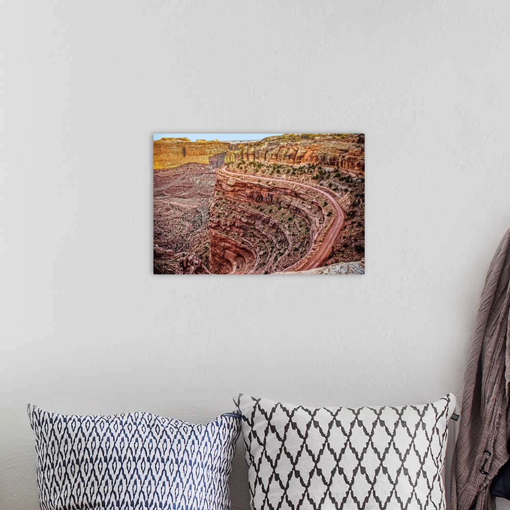 A bohemian room featuring View of a rocky canyon surface at Canyonlands National Park in Utah.