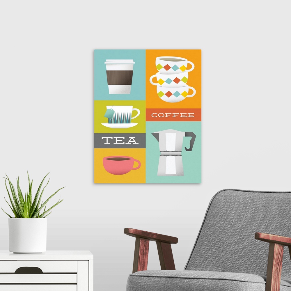 A modern room featuring Coffee