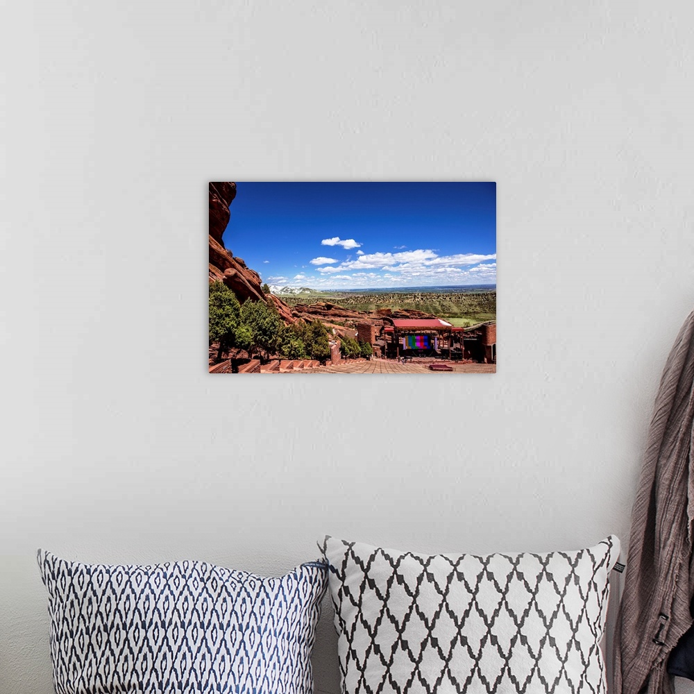 A bohemian room featuring View of Colorado's great plains from Red Rocks Amphitheater.