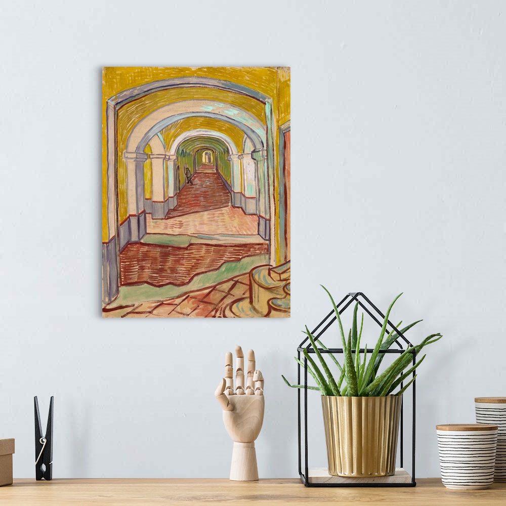 A bohemian room featuring This haunting view of a sharply receding corridor is the artist's most powerful depiction of the ...