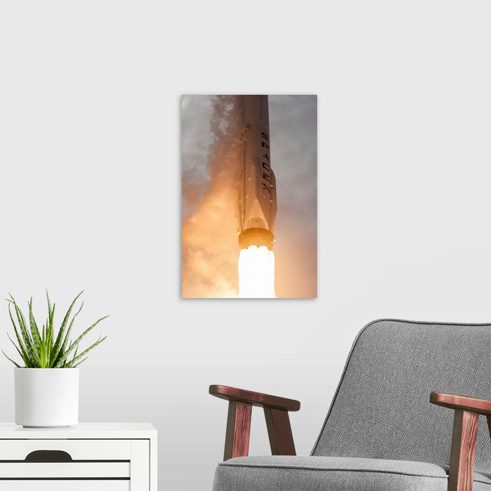 A modern room featuring CRS-11 Mission, also know as SpX-11. On June 3, 2017, SpaceX's Falcon 9 rocket successfully launc...