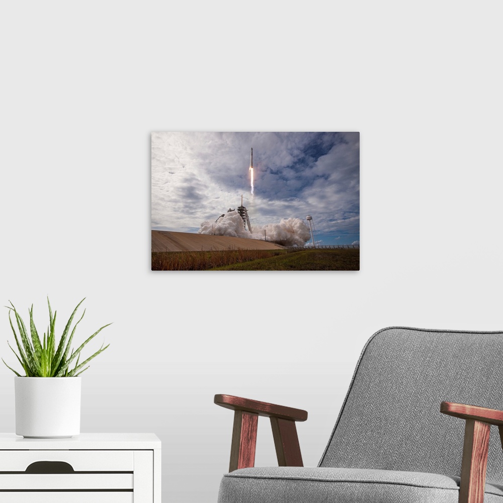 A modern room featuring CRS-11 Mission, also know as SpX-11. On June 3, 2017, SpaceX's Falcon 9 rocket successfully launc...