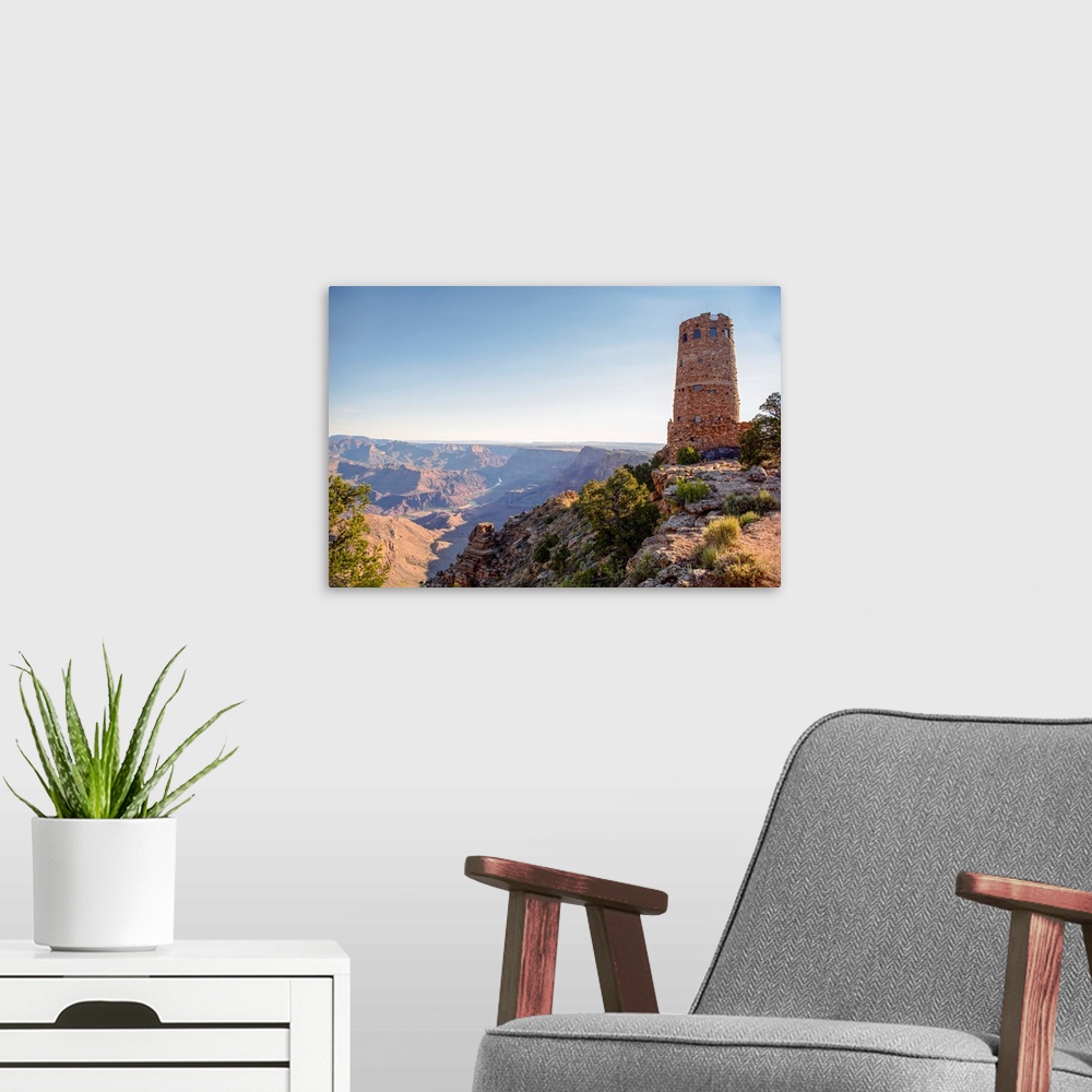 A modern room featuring Desert View Watchtower, Grand Canyon National Park, Arizona.