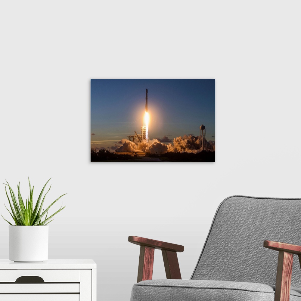 A modern room featuring On October 11th, SpaceX successfully launched the EchoStar 105/SES-11 payload from Launch Complex...