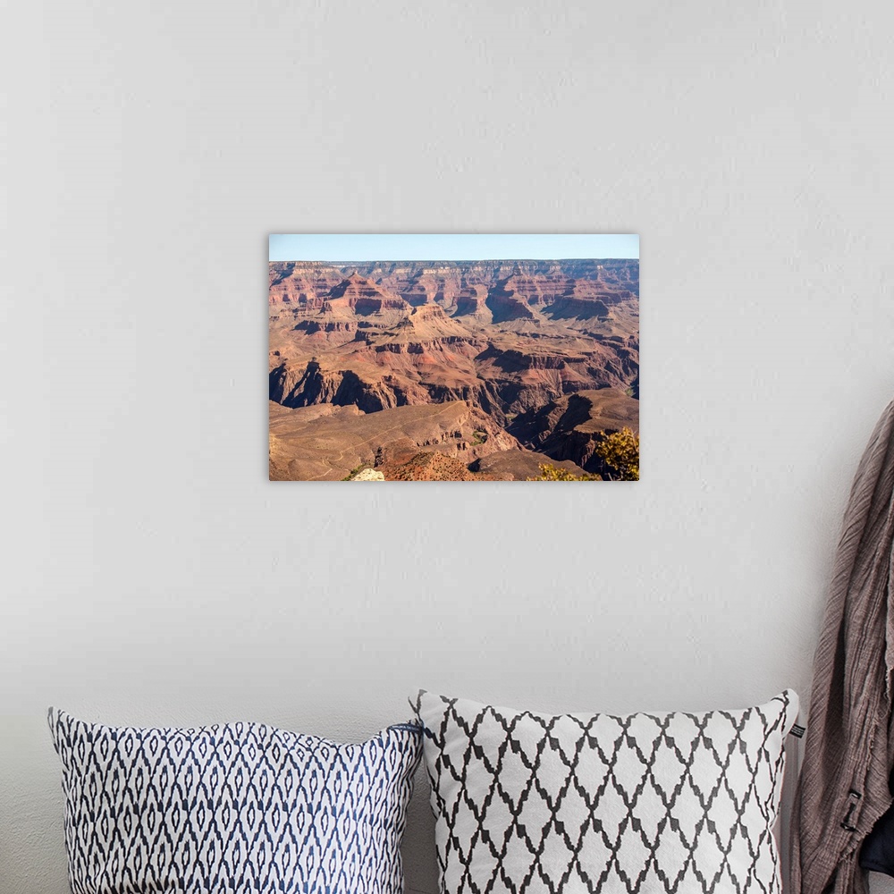 A bohemian room featuring Elevated view of geological formations in Grand Canyon National Park, Arizona.