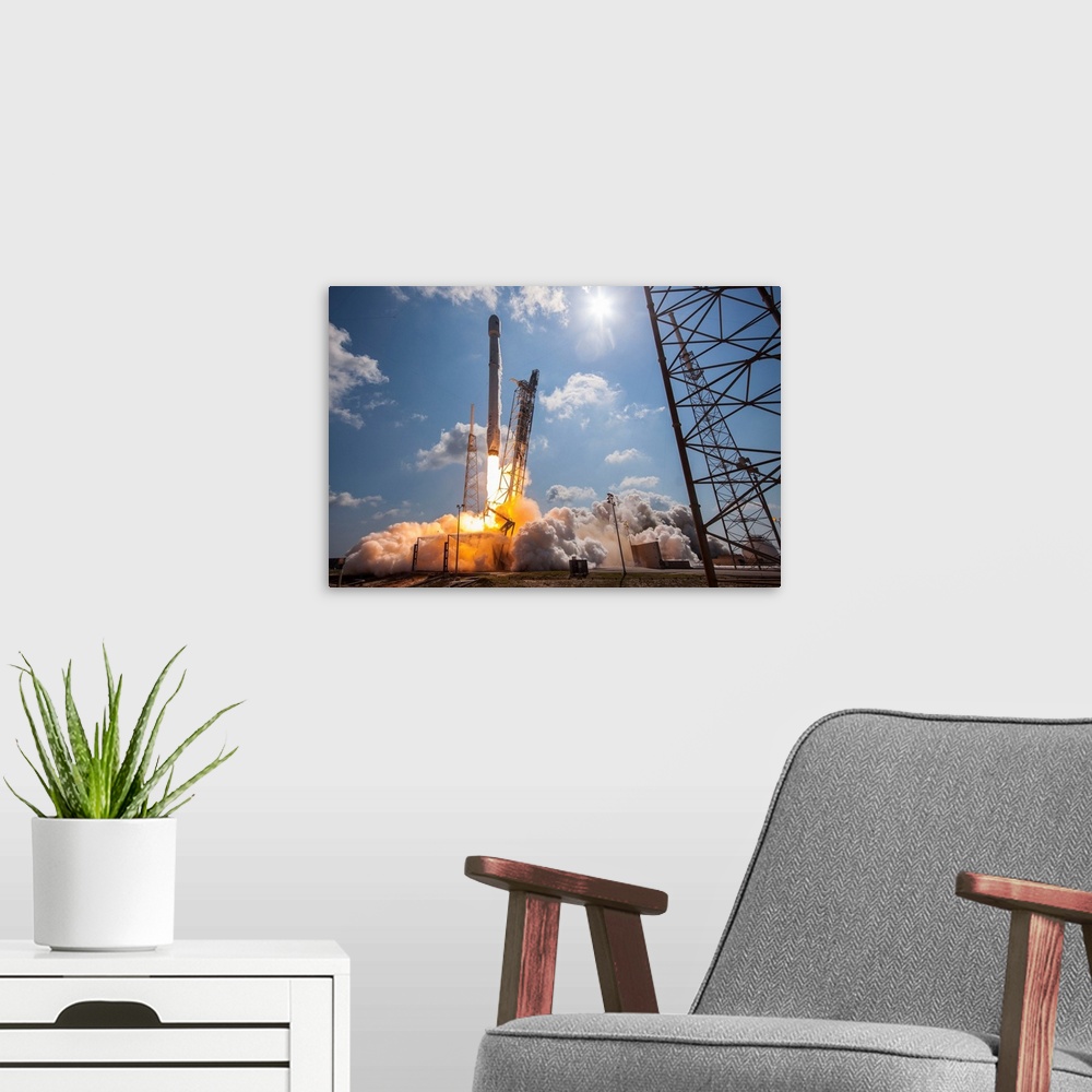 A modern room featuring Eutelsat/ABS launch. On June 15, 2016, Falcon 9 successfully delivered two commercial communicati...