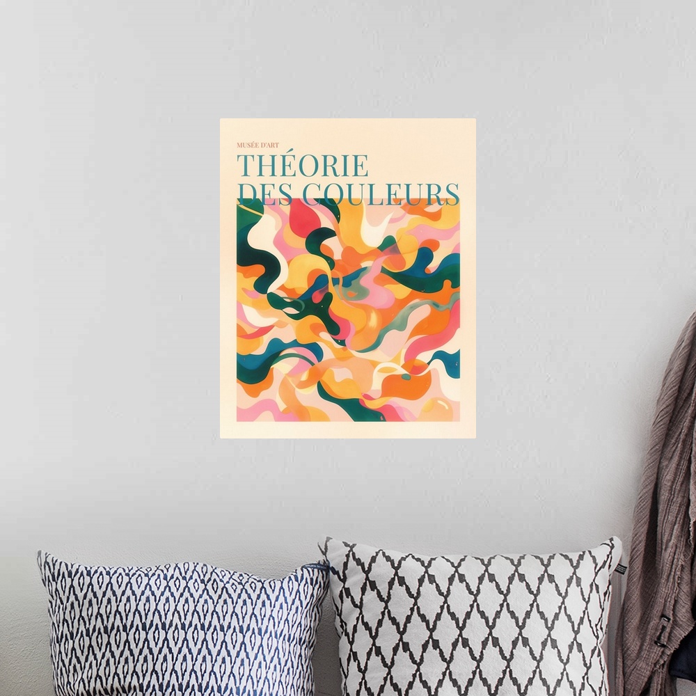A bohemian room featuring Exhibition Poster - Color Theory