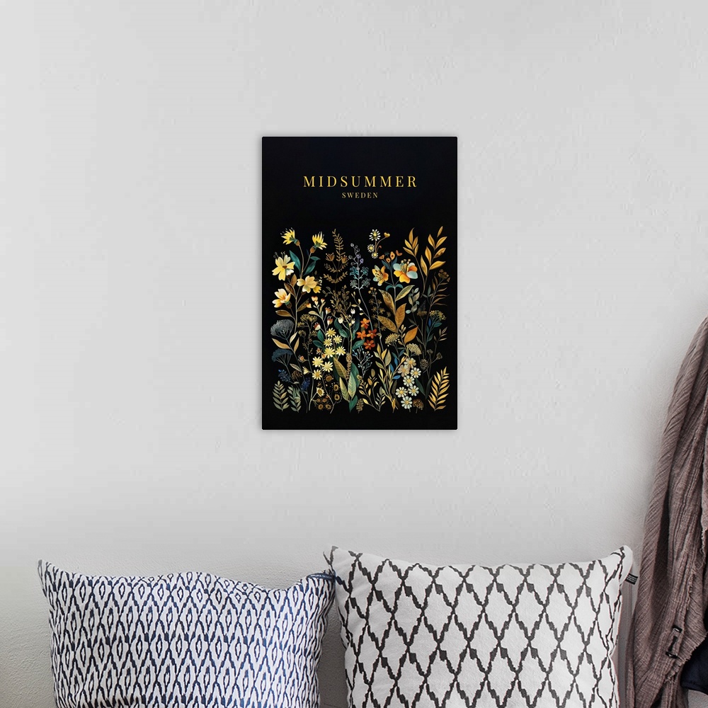 A bohemian room featuring Exhibition Poster - Midsummer Sweden