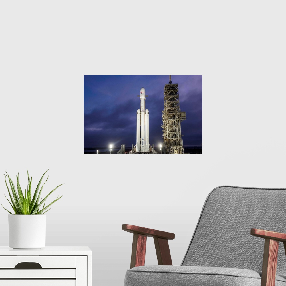 A modern room featuring Falcon Heavy demo mission. On Tuesday, Feb. 6th, 2018 at 3:45 PM ET, Falcon Heavy successfully li...