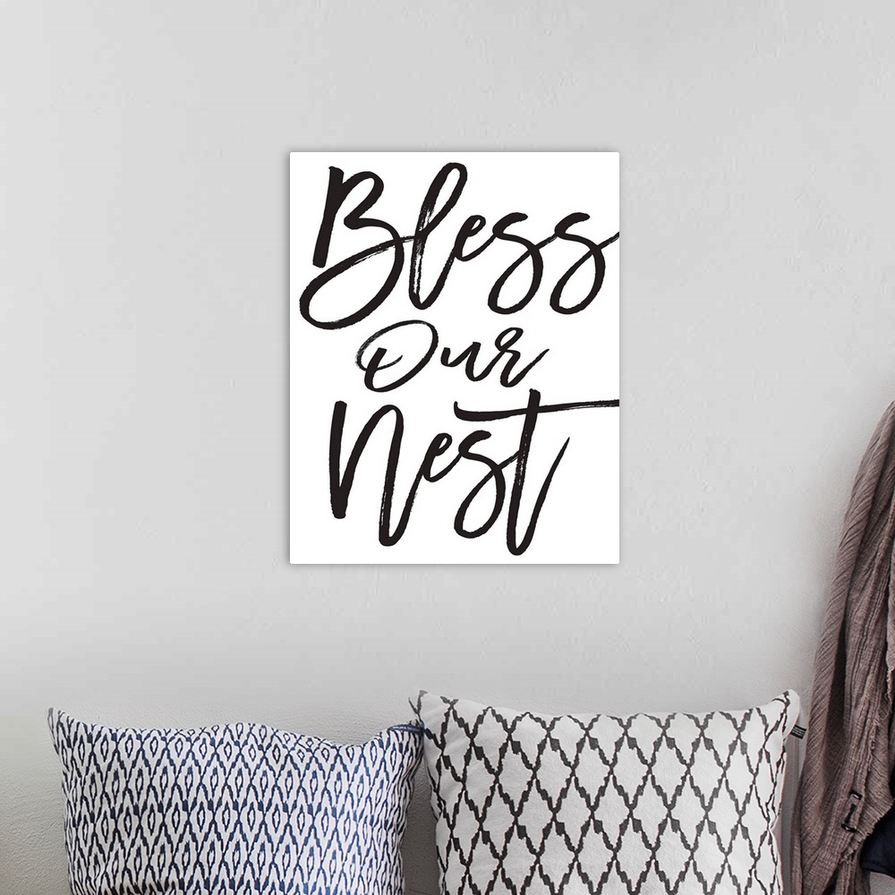 A bohemian room featuring Family Quotes - Bless Our Nest