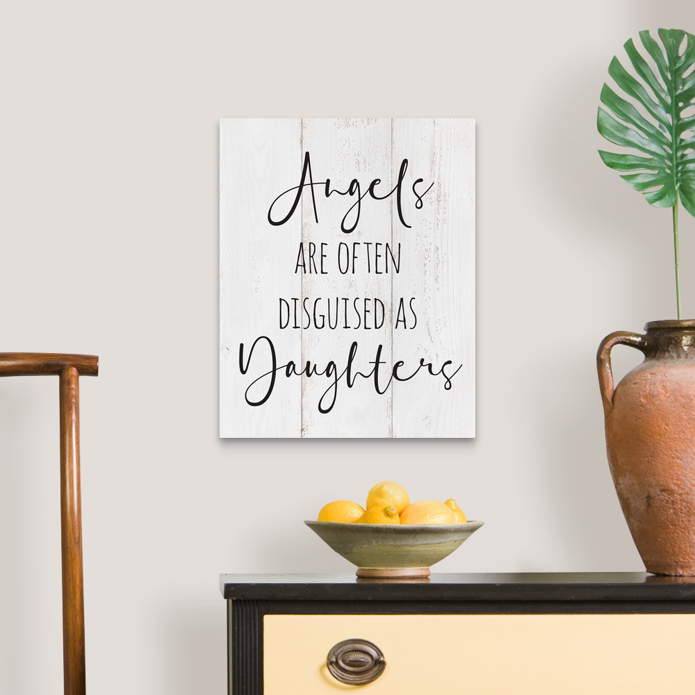 A traditional room featuring A sentimental typographical piece celebrating the love of a mother or father for their daughter. ...