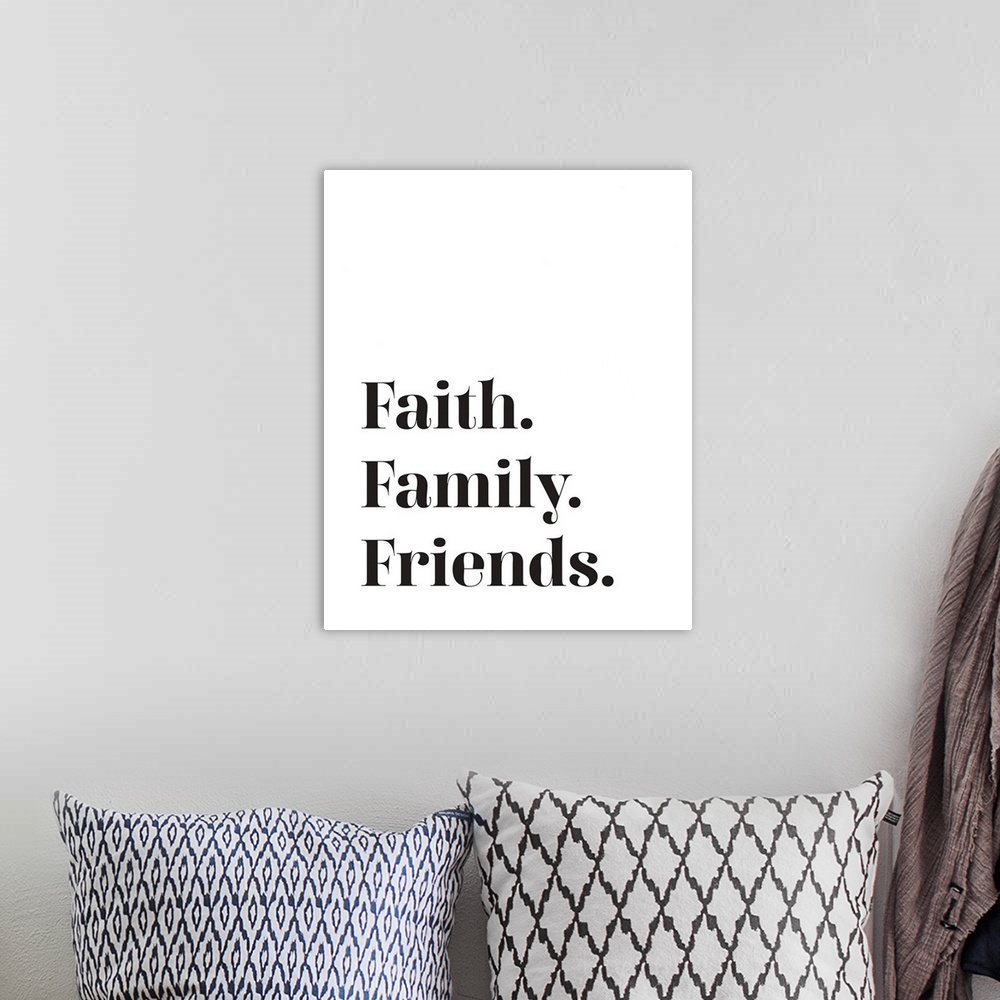 A bohemian room featuring Family Quotes - Faith Family Friends