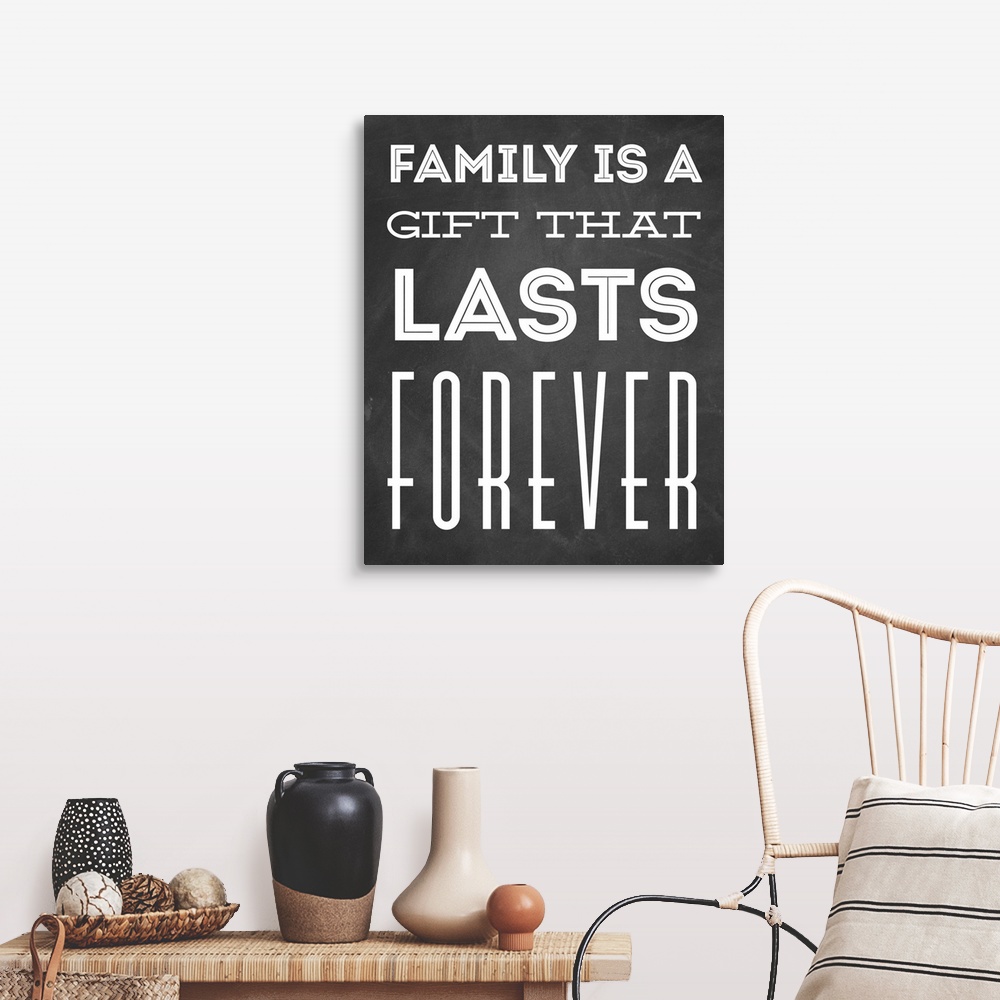 A farmhouse room featuring Family Quotes - Family Is A Gift