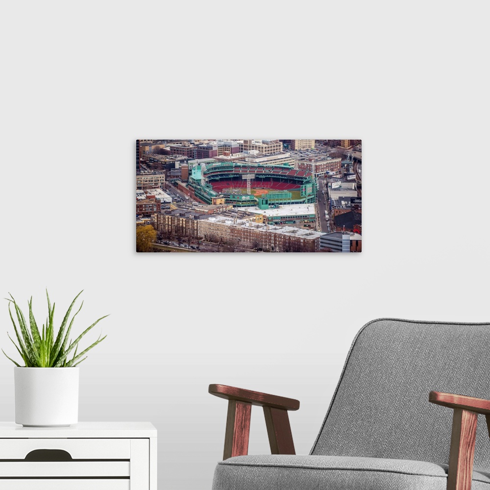 A modern room featuring View of Boston's Fenway Park.